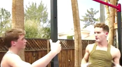 Personal Training Turns Into Intense Outdoor Gay Fuck Session
