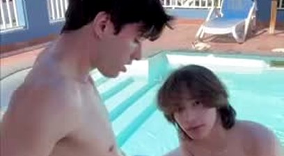 Nani and friend poolside
