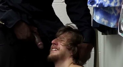 Horny Guard Strip Searches a Perp and Pounds His Hole to Keep the Cops Away