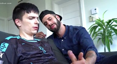 Stepdad Misses His Stepson's Soccer Game and Makes It Up by Sucking His Injured Cock