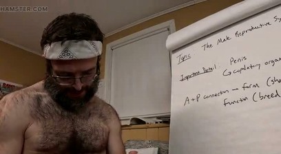 Anatomy lesson video turns into an accidental demonstration of male orgasm