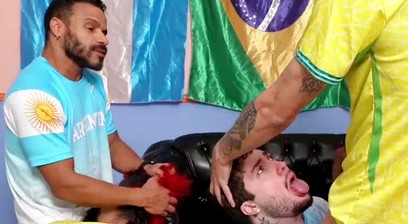 4 friends went to see a World Cup game and it turned into a wild orgy (COMPLETE ON RED)