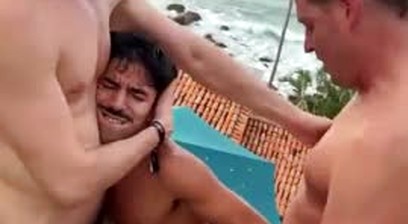 Small Bottom Gets DPd by Hung Beauties