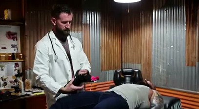 FISTING INFERNO - Twink Sub Gets Rough CBT from Dom Doctor and His Bearded Assistant