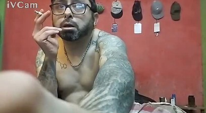 smoking and playing with my ass
