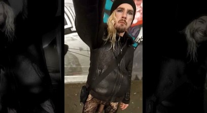 EXPOSED: Strutting Outside in a Fishnet Bodysuit