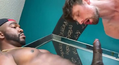 Black Stud Breeds a Hungry Guy