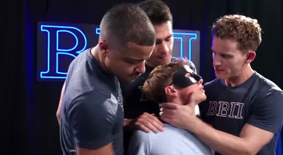 Oliver Lamb First Pledge Taste with Zander Woodz, Q Moore & Dylan Tides Intense Bareback Gan