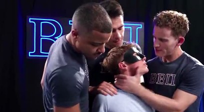 Oliver Lamb First Pledge Taste with Zander Woodz, Q Moore & Dylan Tides Intense Bareback Gangbang