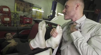 Manuel Skye lustfully tongues and sucks his buddyâs toes