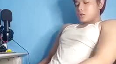 Asian guy jerks off 8