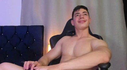 Hot Hunk Latino Stroking His Big Uncut Cock and Shooting His Load All Over