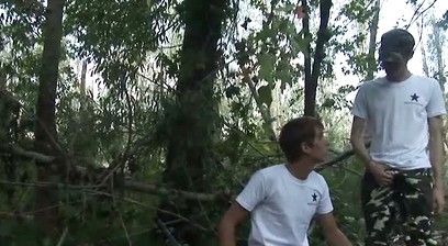 Bad boyz are naughty in the forest