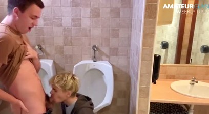 Naughty boys love public bathrooms