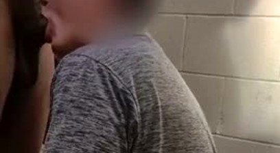 Daddy hole used in rest stop bathroom