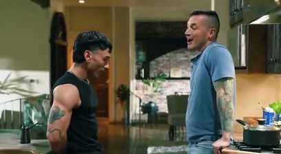 HETEROFLEXIBLE - Stud Siren Santiago Comforts Lonely Stepdad Derek Kage Then Bends Over To Get BRED