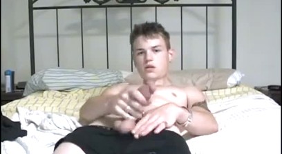 Twink handjob cum