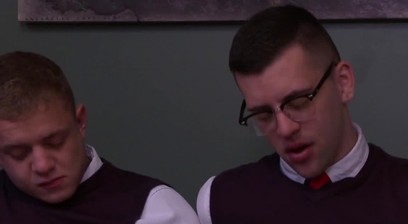 Ian Levine and Josh Stone spit then penetrate hard