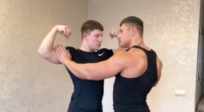Muscle worship and frot