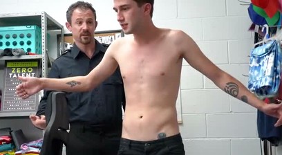 Guard Jesse Caught The Young Perp And Made Him Confess Before Fucking Him Raw