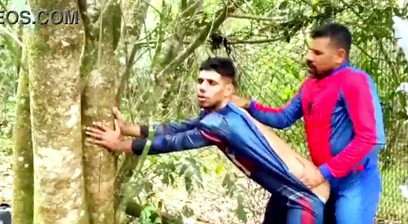 SUPERHERO CAPTAIN AMERICA, SPIDER-MAN, AND BLACK PANTHER LOST IN THE FOREST WITH HORNYNESS