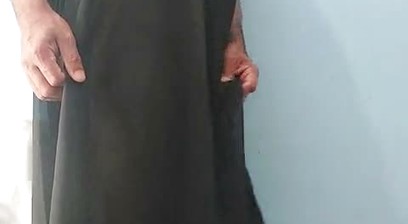 I'm masterbating and cum wearing a Silk Seethrough black skirt