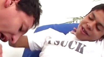 Skinny teen enjoys ass licking in steamy sixty nine action