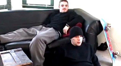 Brothers jerk off together