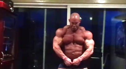 Jon Andersen Sexy Posing and Flexing in Dark Blue Boxer Briefs