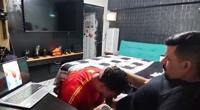 I was caught by my brother-in-law masturbating and I had to shut him up with my penis.