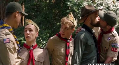 Twink Scouts Get Caught And Now Join In On Gangbanging