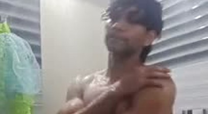 Hot desi indian  shower and cum with face show