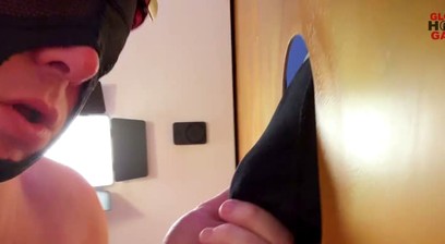 Small stiff cut cock but a huge creamy load at the golden gloryhole