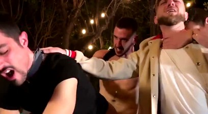 Bareback orgy between rival gangs