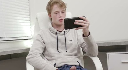 Jimmy Michaels Milks His Shaved Cock Until Load Covers His Chest!