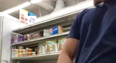 Extreme Exhib Jerking in Walmart Aisle