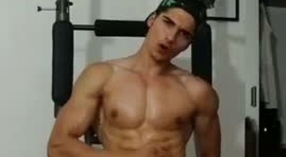 Naked workout and cum from Jared Shaw