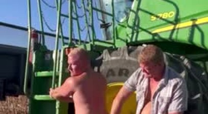 Country stud fucked outside by tracker