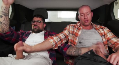 Ryan Bones and Cam Crawford together jerks off side by side and fucks