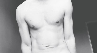 cock caged in black and white