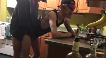 Blindfold Slut Takes 2 Loads