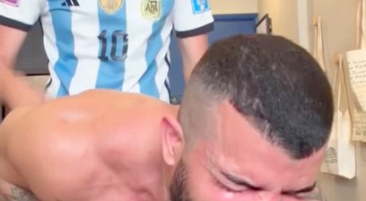 Hot daddy fucking muscle bottom with big ass