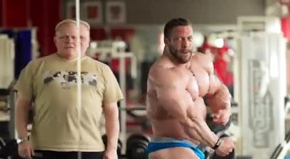 Tim Budesheim Working Back and Sexy Posing