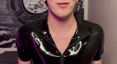 kinky rubber boy meditates