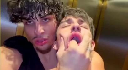 fucking my twink bottom in elevator - Extreme