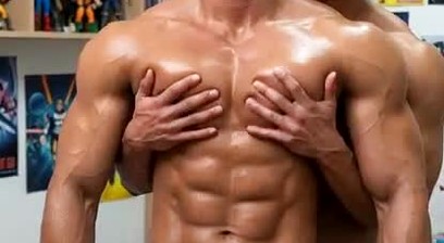 Touching Muscle Hunks (AI)