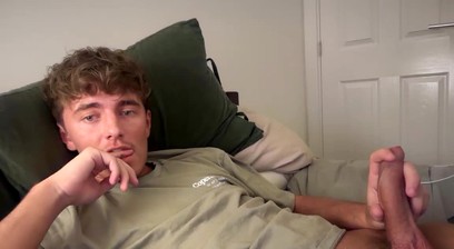 Brit Chills and Plays With His Uncut Cock on Cam