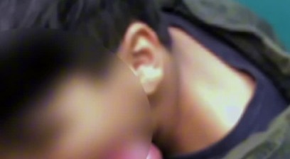 Femboy sucking dick in a public bathroom (almost got caught)