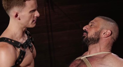 Dylan Tides lets Marco Napoli suck him while stroking his own cock to orgasm