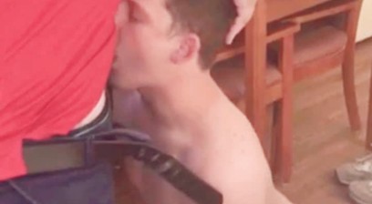 1st time fratboi nervously submits to old, hairy men in motel